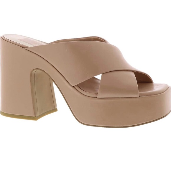 Rare! Dolce Vita Wonder Heels Platform Sandals in Nude/Blush - Picture 1 of 4